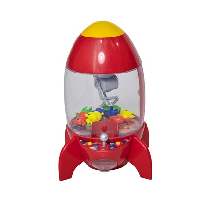 Homcom Red Rocket Shape Puppet Fishing Machine με φώτα, ήχους και 8 εξωγήινους για παιδιά 3-8 ετών (350-069) (HOM350-069)