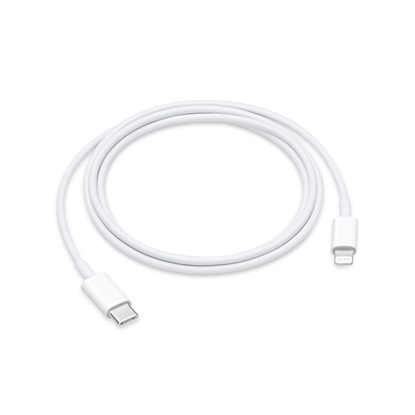 Apple Charge Cable USB-C male - Lightning Λευκό 1m (MX0K2ZM/A) (APPMX0K2ZM/A)
