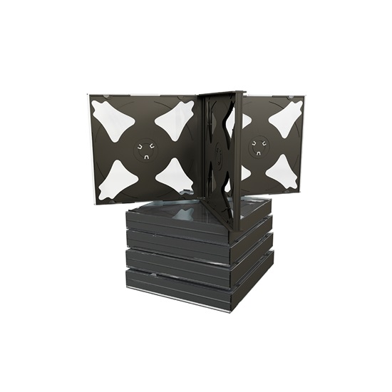 MediaRange CD Jewelcase for 6 discs, 22mm, black tray (MRBOX34-6-50)