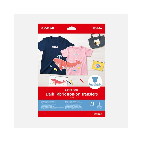 CANON Dark Fabric IRON-ON-TRANSFERS A4 (5sheets) (4006C002AA) (CANDF101A4)