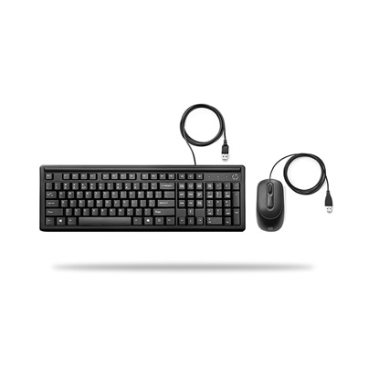 HP Wired Keyboard and Mouse 160 (6HD76AA) (HP6HD76AA)