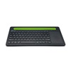 MediaRange Rechargeable Wireless Multi Device Bluetooth Keyboard with 78 keys, touchpad & Tablet slot (Black) (MROS131-GR)-MROS131-GR