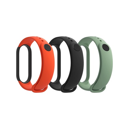 Xiaomi Mi Band 5 3-pack Strap Black/Orange/Teal (BHR4639GL) (XIABHR4639GL)-XIABHR4639GL