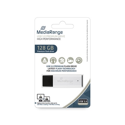 MediaRange USB 3.0 high performance flash drive, 128GB (MR1902)-MR1902