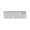 MediaRange Fordable and Rechargeable Bluetooth keyboard 64 keys with touchpad Silver (MROS133-GR)-MROS133-GR