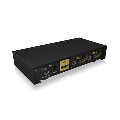 RaidSonic ICY BOX IB-KVM8801-HU2 KVM Switch for 2 PCs (60917) (RSC60917)-RSC60917