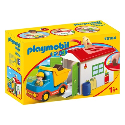 Playmobil 123: Φορτηγό με Γκαράζ (70184) (PLY70184)-PLY70184