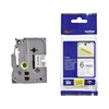Brother TZe-S211 Labelling Tape Cassette – Black on White Strong Adhesive, 6mm wide (TZES211) (BROTZES211)-BROTZES211