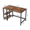 Μεταλλικό Γραφείο με 2 Ράφια 120 x 60 x 75 cm Vasagle (LWD47X) (VASLWD47X)-VASLWD47X