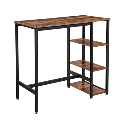 Μεταλλικό Ορθογώνιο Τραπέζι - Bar με 3 Ράφια 109 x 60 x 100 cm Vasagle (LBT11X) (VASLBT11X)-VASLBT11X