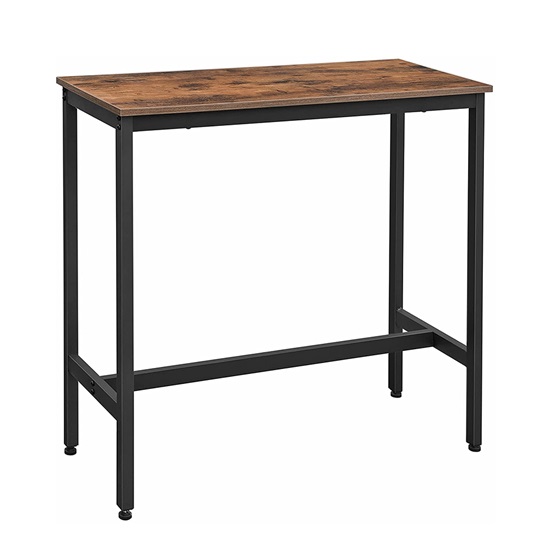Μεταλλικό Ορθογώνιο Τραπέζι - Bar Χρώματος Σκούρο Καφέ 120 x 60 x 90 cm Vasagle (LBT91X) (VASLBT91X)-VASLBT91X