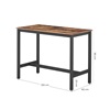 Μεταλλικό Ορθογώνιο Τραπέζι - Bar Χρώματος Σκούρο Καφέ 120 x 60 x 90 cm Vasagle (LBT91X) (VASLBT91X)-VASLBT91X