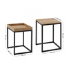 Σετ Μεταλλικά Βοηθητικά Τραπέζια Nesting 40 x 45 x 55 cm 2 τμχ Vasagle (LNT02N) (VASLNT02N)-VASLNT02N