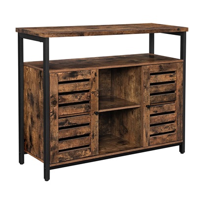 Μεταλλικό Έπιπλο με 2 Ντουλάπια και 3 Ράφια 100 x 35 x 80 cm Vasagle (LSC79BX) (VASLSC79BX)-VASLSC79BX