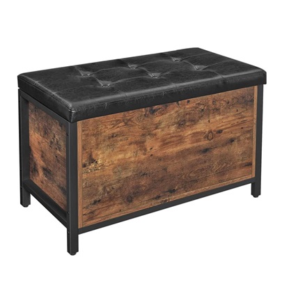 Μεταλλικό Σκαμπό με Αποθηκευτικό Χώρο 80 x 40 x 50 cm Vasagle (LSC80BX) (VASLSC80BX)-VASLSC80BX