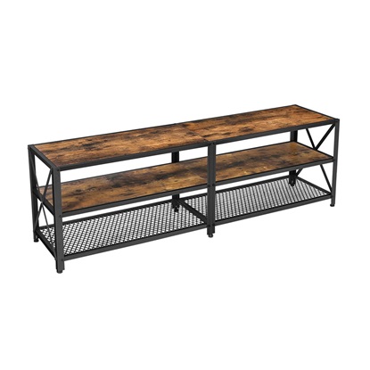 Μεταλλικό Έπιπλο Τηλεόρασης με 3 Ράφια 140 x 39.2 x 50 cm Vasagle (LTV094B01) (VASLTV094B01)-VASLTV094B01