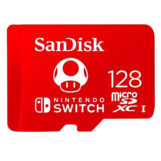 Sandisk microSD 128GB Memory Card for Nintendo Switch (SDSQXAO-128G-GNCZN) (SANSDSQXAO-128G-GNCZN)-SANSDSQXAO-128G-GNCZN