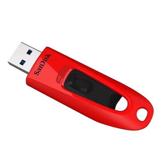 SanDisk Ultra USB 3.0 Flash Drive 64GB Red (SDCZ48-064G-U46R) (SANSDCZ48-064G-U46R)-SANSDCZ48-064G-U46R
