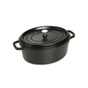 Staub Oval Cocotte Βαθιά Κατσαρόλα από Μαντέμι 4.2lt / 29cm Black (40509-315-0) (STAU405093150)-STAU405093150