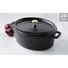 Staub Oval Cocotte Βαθιά Κατσαρόλα από Μαντέμι 4.2lt / 29cm Black (40509-315-0) (STAU405093150)-STAU405093150