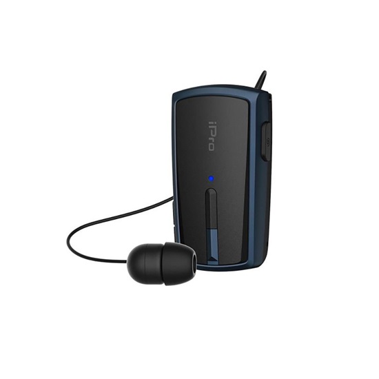Ακουστικό Bluetooth iPro RH120 Retractable Μαύρο-Μπλε (RH120BBL) (IPRORH120BBL)-IPRORH120BBL