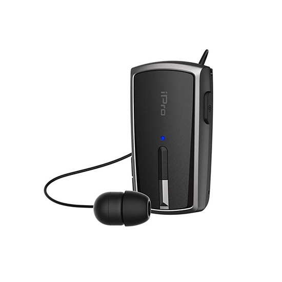 Ακουστικό Bluetooth iPro RH120 Retractable Μαύρο-Γκρι (RH120BGRE) (IPRORH120BGRE)-IPRORH120BGRE