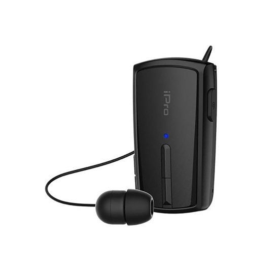 Ακουστικό Bluetooth iPro RH120 Retractable Μαύρο (RH120BL) (IPRORH120BL)-IPRORH120BL