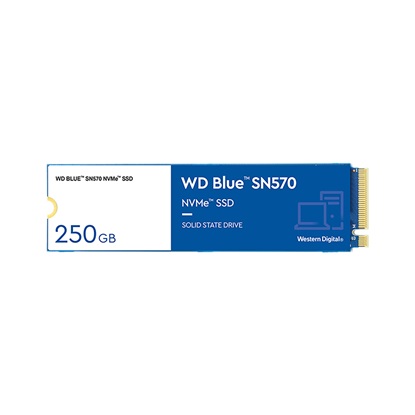 Western Digital Δίσκος SSD 2.5'' SN570 NVMe Blue 250GB (WDS250G3B0C)-WDS250G3B0C
