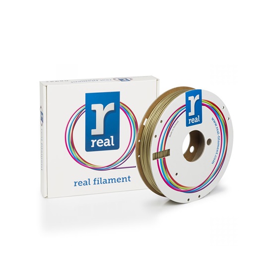 REAL PLA 3D Printer Filament - Sparkle Gold Medal - spool of 0.5Kg - 1.75mm (REFPLASPRKGOLD500MM175)-REFPLASPRKGOLD500MM175