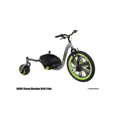 Huffy Green Machine Drift Trike Black,Lime Bike  (98861) (HUF98861)-HUF98861