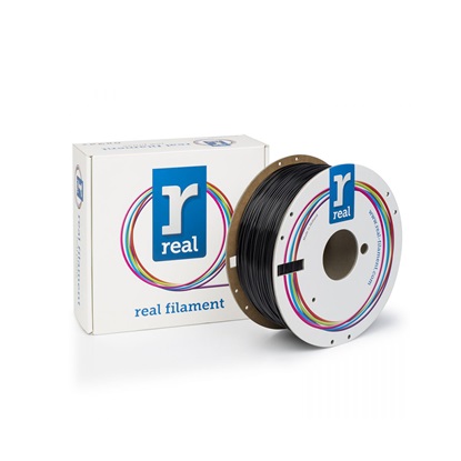 REAL PC PETG 3D Printer Filament - Black - Spool of 1Kg - 1.75mm (REFPCPETGBLACK1000MM175)-REFPCPETGBLACK1000MM175