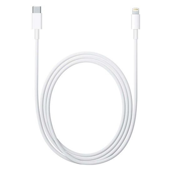 Apple Regular USB 2.0 Cable USB-C male - Lightning Λευκό 1m (MQGJ2ZM/A) (APPMQGJ2ZM/A)-APPMQGJ2ZM/A