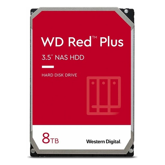 Western Digital Red Plus NAS Hard Drive 8TB 3.5" (128MB cache) (CMR) (WD80EFZZ)-WD80EFZZ