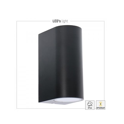 123LED GU10 Santa Barbara Black Up and Down Wall Lamp (LDR01377)-LDR01377