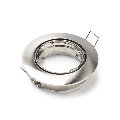 123LED GU10 Round Nickel Fitting (LDR08002)-LDR08002
