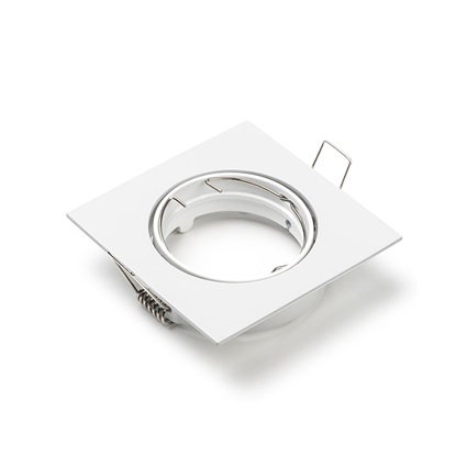 123LED GU10 Square White Fitting (LDR08003)-LDR08003