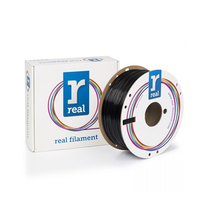 REAL PETG 3D Printer Filament - Black - spool of 1Kg - 1.75mm (REFPETGRBLACK1000MM175)-REFPETGRBLACK1000MM175