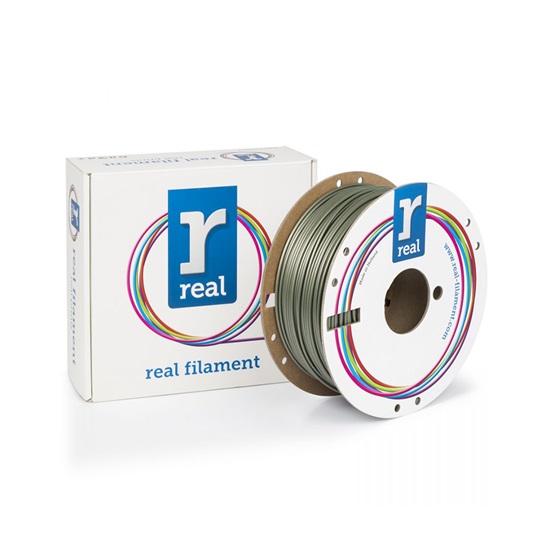 REAL PLA 3D Printer Filament - Silver - spool of 1Kg - 2.85mm (REFPLARSILVER1000MM285)-REFPLARSILVER1000MM285