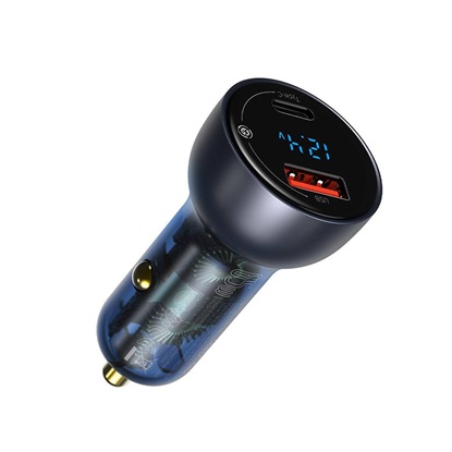 Baseus PPS Car Charger Set Particular Digital Display Black (TZCCKX-0G) (BASTZCCKX-0G)-BASTZCCKX-0G