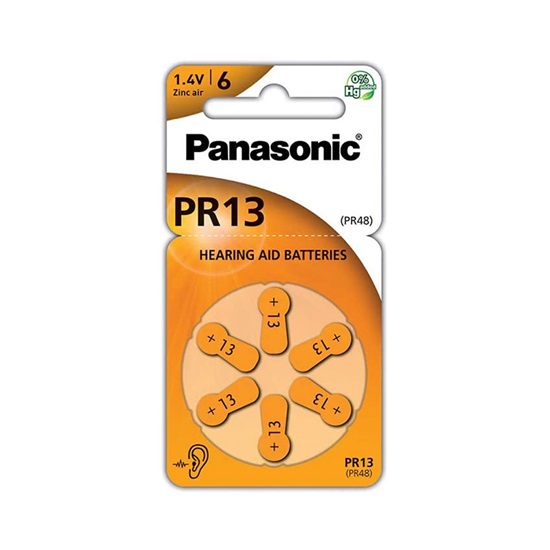 Panasonic PR313  Μπαταρίες Ακουστικών Βαρηκοΐας 1.4V (PR13L/6DC) (PANPR13L/6DC)-PANPR13L/6DC