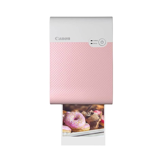 Canon Selphy Square QX10 Photo Printer Pink (4109C009AA) (CANQX10PN)-CANQX10PN