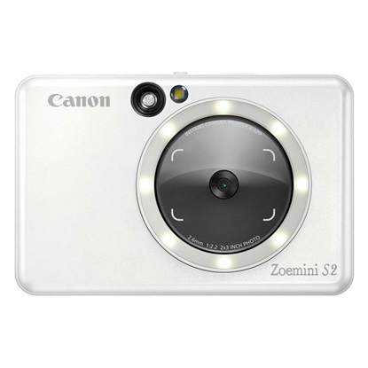 Canon Zoemini S2 Instant Camera Pearl White (4519C007AA) (CANZOEMS2PW)-CANZOEMS2PW