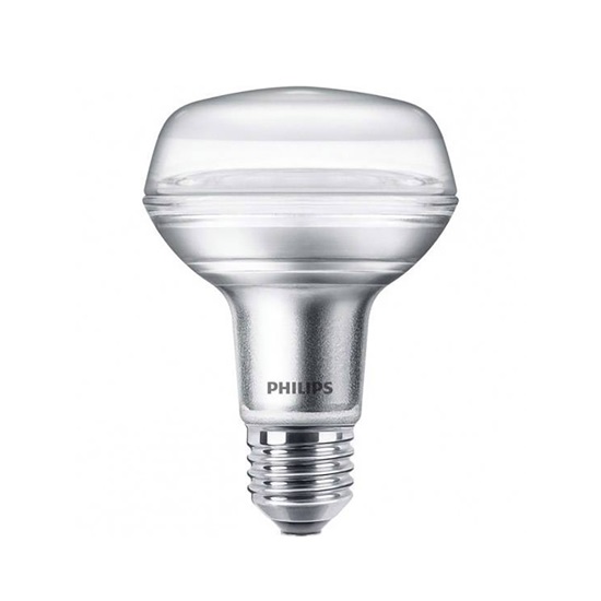 Philips E27 LED ReflectorR80 Warm White Bulb 4W (60W) (LPH00829) (PHILPH00829)-PHILPH00829