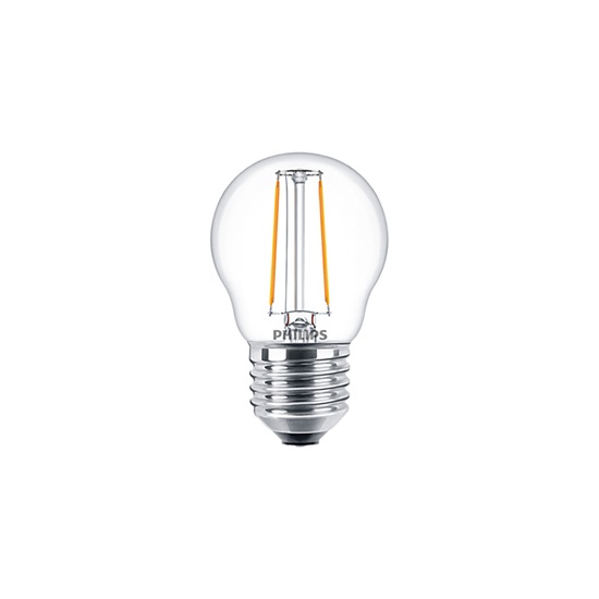 Philips E27 LED Warm White Filament Ball Bulb 2W (25W) (LPH02370) (PHILPH02370)-PHILPH02370
