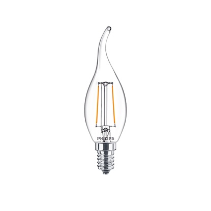 Philips E14 LED Warm White Filament Decorative CandleBulb 2W (25W) (LPH02443) (PHILPH02443)-PHILPH02443