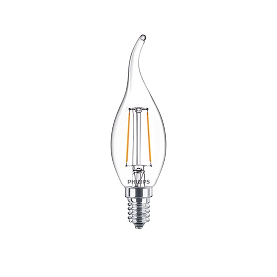 Philips E14 LED Warm White Filament Decorative CandleBulb 2W (25W) (LPH02443) (PHILPH02443)-PHILPH02443