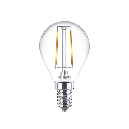Philips E14 LED Warm White Filament Ball Bulb 2W (25W) (LPH02394) (PHILPH02394)-PHILPH02394