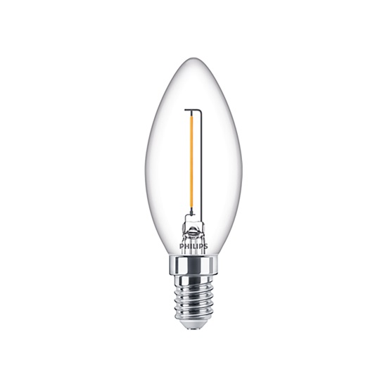 Philips E14 LED Warm White Filament Candle Bulb.1.4W (15W) (LPH02423) (PHILPH02423)-PHILPH02423