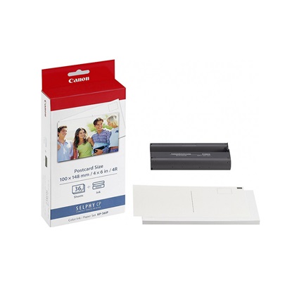 Canon KP-36IP Colour Ink & Paper Set 100x148mm Postcard Size 36prints (7737A001AH) (CAN-KP36IP)-CAN-KP36IP