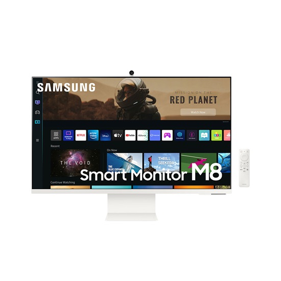 SAMSUNG LS32BM801UUXEN Smart 4K Ergonomic Monitor 32'' with Webcam & speakers (White) (SAMLS32BM801UUXEN)-SAMLS32BM801UUXEN